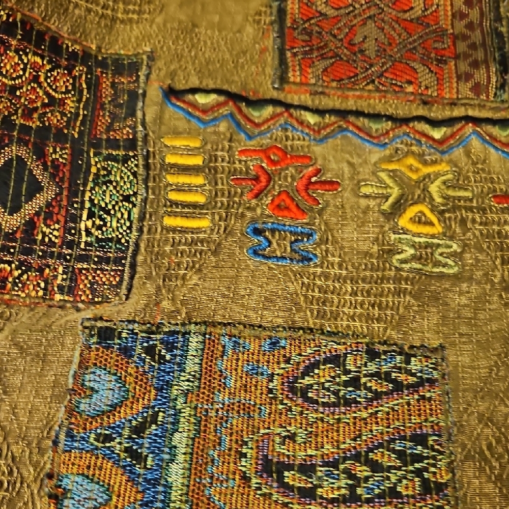 Chico's Olive Patchwork Embroidered Jean Jacket - image 4